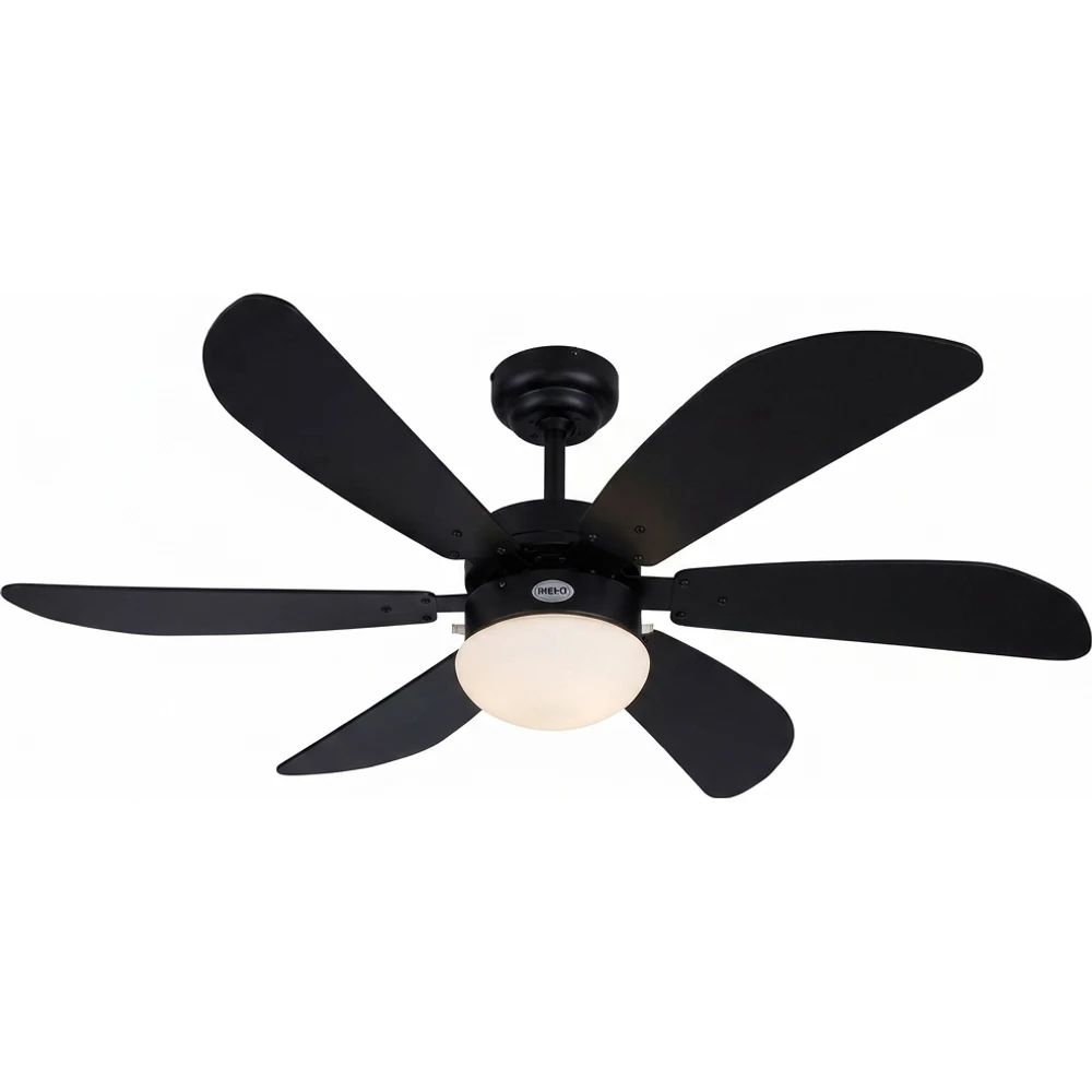 Abanico de Techo C/Lampara Negro RLV-54